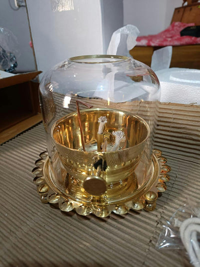 Premium Brass Akhand Diya with Adjustable Bati