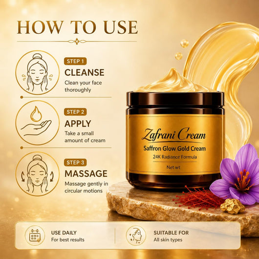 Zafrani Cream Saffron Glow Gold Cream with 24K Radiance